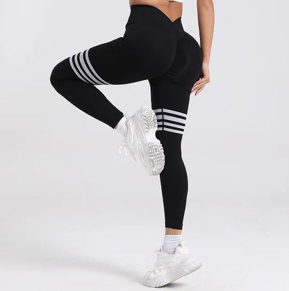 Legging sport taille haute en V